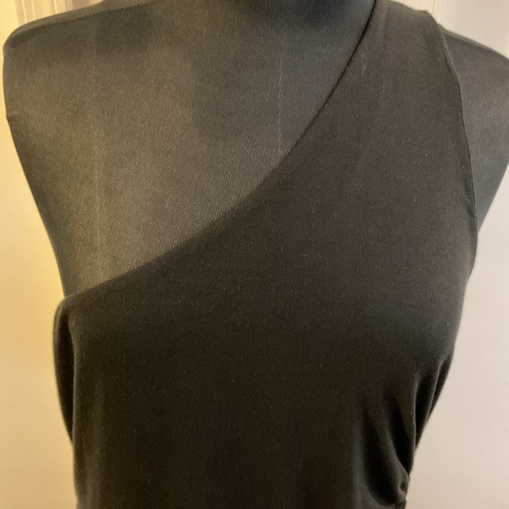 NWT Wild Fable One Shoulder Maxi Dress 2XL Black Hip Cut Out Bodycon Party - Picture 7 of 12